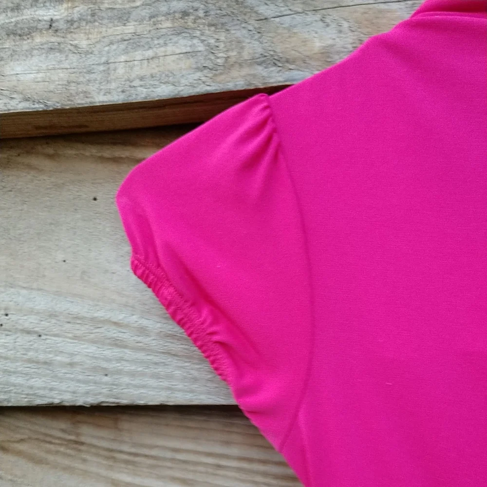 SOLD 🧚Girls Formal Dress Pink with Ribbon & Bow Fully Lined Size 12 Philly - Picture 8 of 10